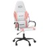 Silla gaming cuero sintético blanco y