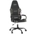 Silla gaming cuero sintético negro y