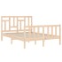 Estructura de cama con cabecero madera maciza 120x200