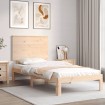 Estructura de cama con cabecero madera maciza 100x200 cm