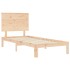 Estructura de cama con cabecero madera maciza 100x200