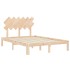 Estructura de cama con cabecero madera maciza 120x200