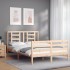 Estructura de cama con cabecero madera maciza 140x190