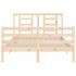 Estructura de cama con cabecero madera maciza 140x190