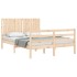 Estructura de cama con cabecero madera maciza 140x190