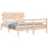 Estructura de cama con cabecero madera maciza 140x190