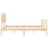 Estructura de cama con cabecero madera maciza 140x190