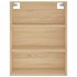 Aparador alto madera contrachapada color roble 69,5x34x180