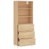 Aparador alto madera contrachapada color roble 69,5x34x180