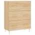 Aparador alto madera contrachapada color roble 69,5x34x180