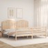 Estructura de cama con cabecero madera maciza 200x200