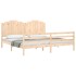 Estructura de cama con cabecero madera maciza 200x200