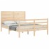 Estructura de cama con cabecero madera maciza 140x190