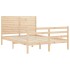 Estructura de cama con cabecero madera maciza 140x190