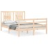 Estructura de cama con cabecero madera maciza 140x190