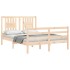 Estructura de cama con cabecero madera maciza 140x190