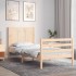 Estructura de cama con cabecero madera maciza 100x200