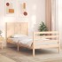 Estructura de cama con cabecero madera maciza 100x200