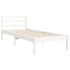 Estructura de cama individual con cabecero madera maciza