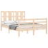 Estructura de cama con cabecero madera maciza 140x190