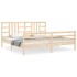 Estructura de cama con cabecero madera maciza 200x200