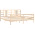 Estructura de cama con cabecero madera maciza 200x200