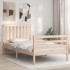 Estructura de cama con cabecero madera maciza 100x200