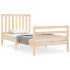 Estructura de cama con cabecero madera maciza 100x200