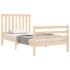 Estructura de cama con cabecero madera maciza 100x200