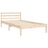 Estructura de cama con cabecero madera maciza 100x200