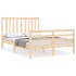 Estructura de cama con cabecero madera maciza 120x200