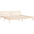 Estructura de cama con cabecero madera maciza 200x200