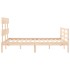 Estructura de cama con cabecero madera maciza 120x200