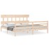 Estructura de cama con cabecero madera maciza 200x200