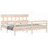 Estructura de cama con cabecero madera maciza 200x200