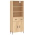 Aparador alto madera contrachapada color roble 69,5x34x180