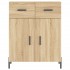 Aparador alto madera contrachapada color roble 69,5x34x180