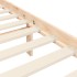 Estructura de cama con cabecero madera maciza 140x190