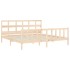 Estructura de cama con cabecero madera maciza 200x200