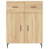 Aparador alto madera contrachapada color roble 69,5x34x180