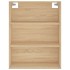 Aparador alto madera contrachapada color roble 69,5x34x180