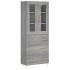 Aparador alto madera contrachapada gris sonoma 69,5x34x180