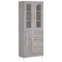 Aparador alto madera contrachapada gris sonoma 69,5x34x180