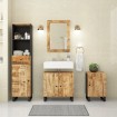 Conjunto de muebles de baño 4 piezas madera maciza de mango