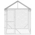 Perrera de exterior con toldo acero galvanizado plata 2x2x2,5