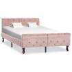 Estructura de cama de terciopelo rosa 120x200 cm