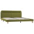 Estructura de cama con LED tela verde 160x200