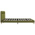 Estructura de cama con LED tela verde 160x200