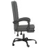 Silla de oficina reclinable de tela gris