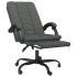 Silla de oficina reclinable de tela gris